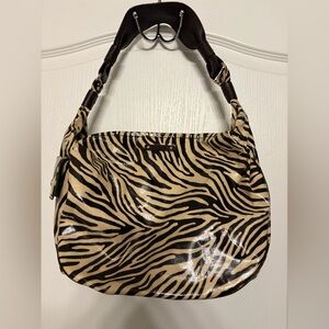 Kate Spade Zebra Print Hobo Bag - Black and Tan